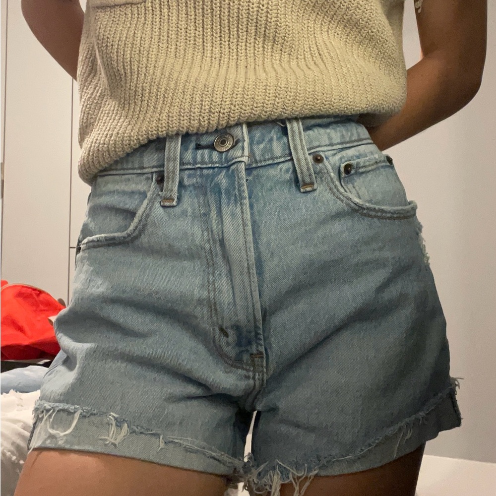 Abercrombie & Fitch Light Blue Jean Shorts